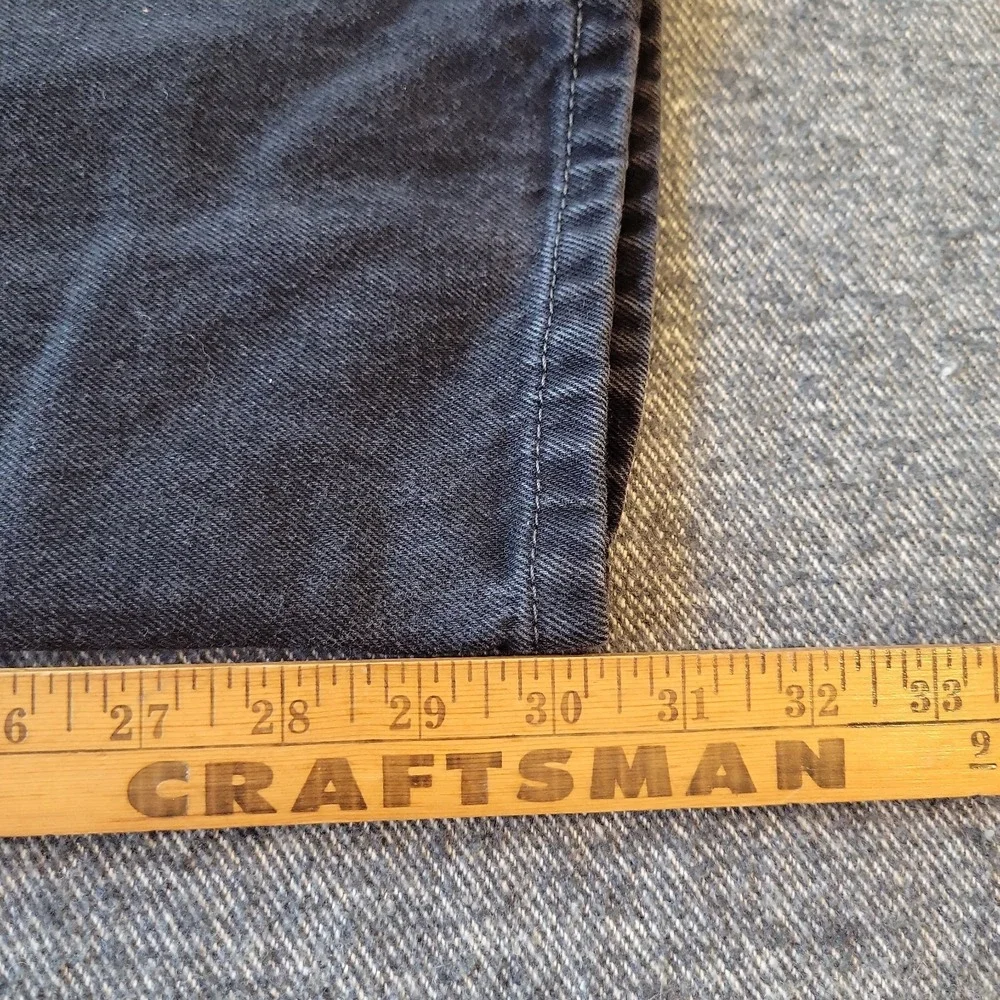 Levi's 505 Jeans Mens 33x32 Black Denim Regular Fit Straight Leg Relaxed Red Tab